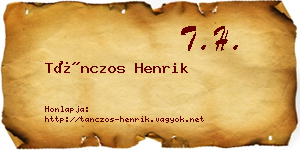 Tánczos Henrik névjegykártya