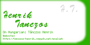 henrik tanczos business card