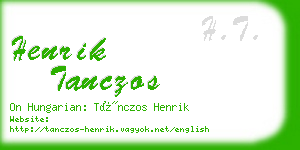 henrik tanczos business card